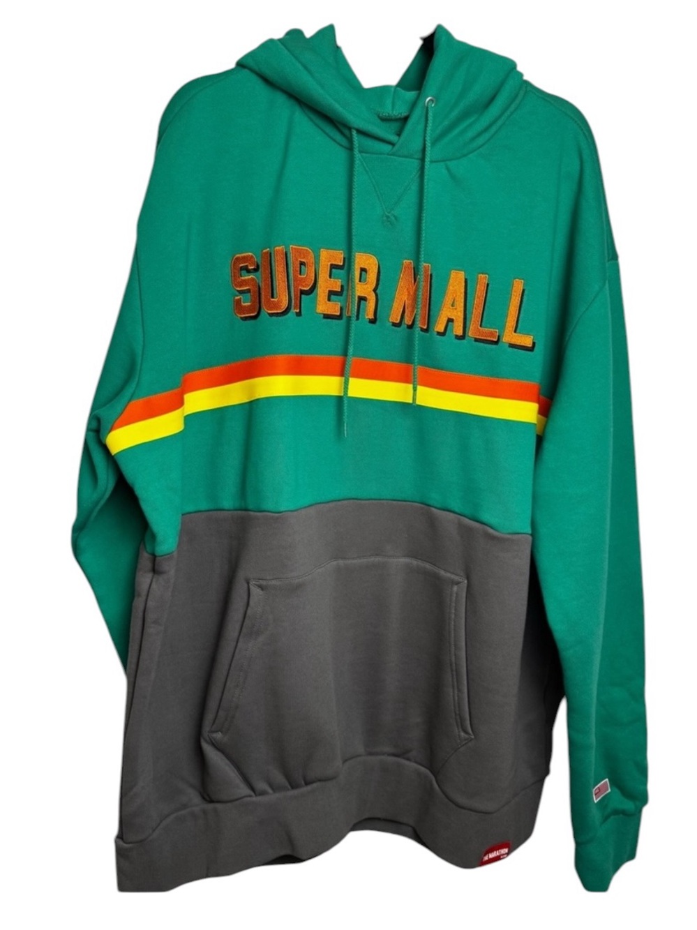 The Marathon Clothing Super Mall classic preppy striped hoodie size 5XL